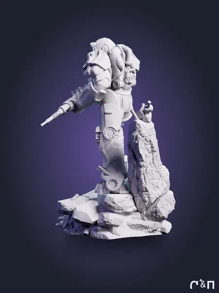 Т-60 Силовая броня T-60 Power Armour из игры Fallout 4 под покрас 25 см Т-60 Силовая броня T-60 Power Armour из игры Fallout 4 под покрас 25 см