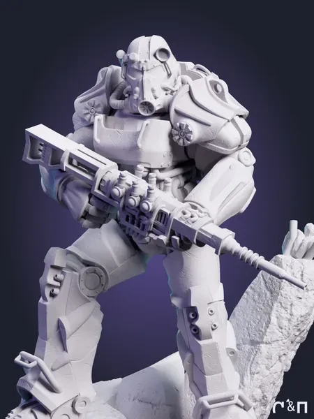 Т-60 Силовая броня T-60 Power Armour из игры Fallout 4 под покрас 25 см Т-60 Силовая броня T-60 Power Armour из игры Fallout 4 под покрас 25 см