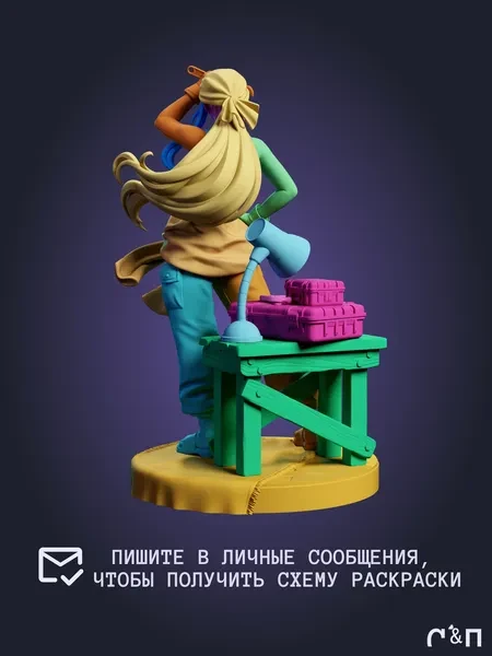 Винри Рокбелл Winry Rockbell из аниме Стальной алхимик Fullmetal Alchemist под покрас 16.9 см Винри Рокбелл Winry Rockbell из аниме Стальной алхимик Fullmetal Alchemist под покрас 16.9 см