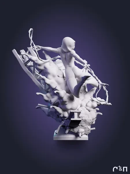 Гвен Стейси Spider-Gwen из мультика Человек-паук: Паутина вселенных Spider-Man: Across the Spider-Verse под покрас 19.2 см для сборки Гвен Стейси Spider-Gwen из мультика Человек-паук: Паутина вселенных Spider-Man: Across the Spider-Verse под покрас 19.2 см для сборки