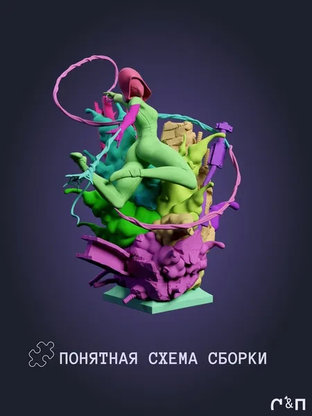 Гвен Стейси Spider-Gwen из мультика Человек-паук: Паутина вселенных Spider-Man: Across the Spider-Verse под покрас 19.2 см для сборки Гвен Стейси Spider-Gwen из мультика Человек-паук: Паутина вселенных Spider-Man: Across the Spider-Verse под покрас 19.2 см для сборки