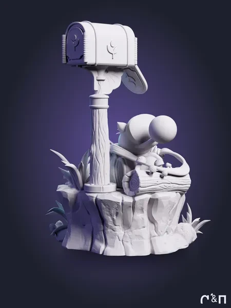 Почтовый могл Mail Moogle из игры Final Fantasy под покрас 9.3 см Почтовый могл Mail Moogle из игры Final Fantasy под покрас 9.3 см