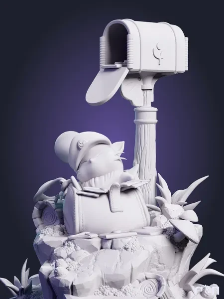 Почтовый могл Mail Moogle из игры Final Fantasy под покрас 9.3 см Почтовый могл Mail Moogle из игры Final Fantasy под покрас 9.3 см