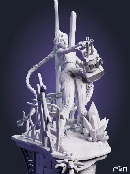 Джинкс Jinx из аниме Аркейн Arcane под покрас 30 см Джинкс Jinx из аниме Аркейн Arcane под покрас 30 см