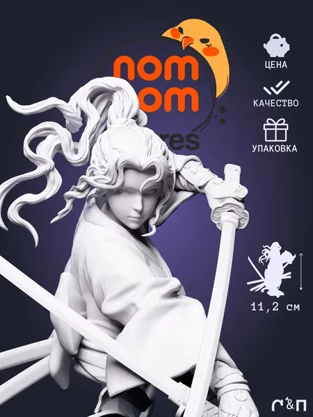 бюст Кот-воин Neko Warrior от студии NomNom под покрас 11.2 см бюст Кот-воин Neko Warrior от студии NomNom под покрас 11.2 см