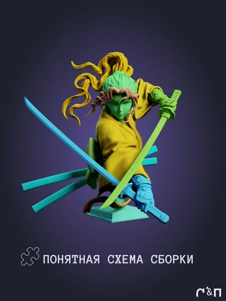 бюст Кот-воин Neko Warrior от студии NomNom под покрас 11.2 см бюст Кот-воин Neko Warrior от студии NomNom под покрас 11.2 см