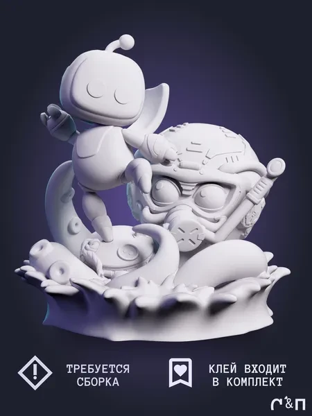 чибик Астро Бот Chibi ASTRO BOT под покрас 8.8 см чибик Астро Бот Chibi ASTRO BOT под покрас 8.8 см
