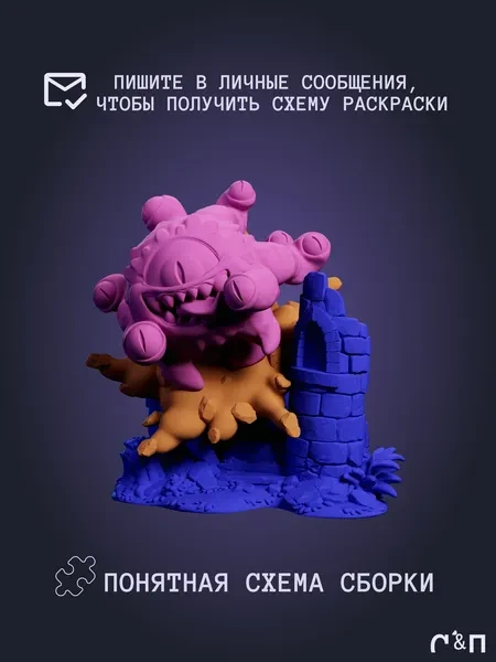 чибик Бехолдер Chibi Beholder из игры Врата Балдура 3 Baldur s Gate 3 под покрас 7.4 см чибик Бехолдер Chibi Beholder из игры Врата Балдура 3 Baldur s Gate 3 под покрас 7.4 см