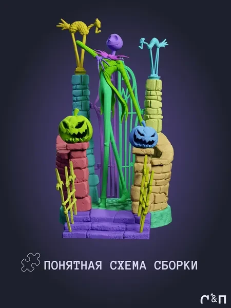 Джек Скеллингтон Jack Skellington из фильма Кошмар перед Рождеством под покрас 25 см Джек Скеллингтон Jack Skellington из фильма Кошмар перед Рождеством под покрас 25 см