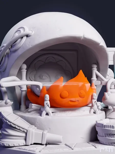 чибик Кальцифер Calcifer из аниме Ходячий замок под покрас 7 см чибик Кальцифер Calcifer из аниме Ходячий замок под покрас 7 см
