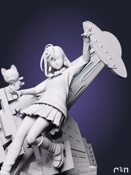 Момо Аясе Momo Ayase из аниме Дандадан Dandadan под покрас 30 см Момо Аясе Momo Ayase из аниме Дандадан Dandadan под покрас 30 см