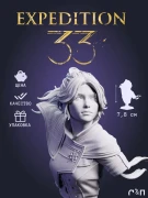 бюст Маэль Maelle из игры Expedition 33 под покрас 7,8 см бюст Маэль Maelle из игры Expedition 33 под покрас 7,8 см