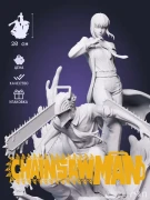 Макима и Дэндзи Makima & Denji из аниме Человек-бензопила Chainsaw Man под покрас 20 см